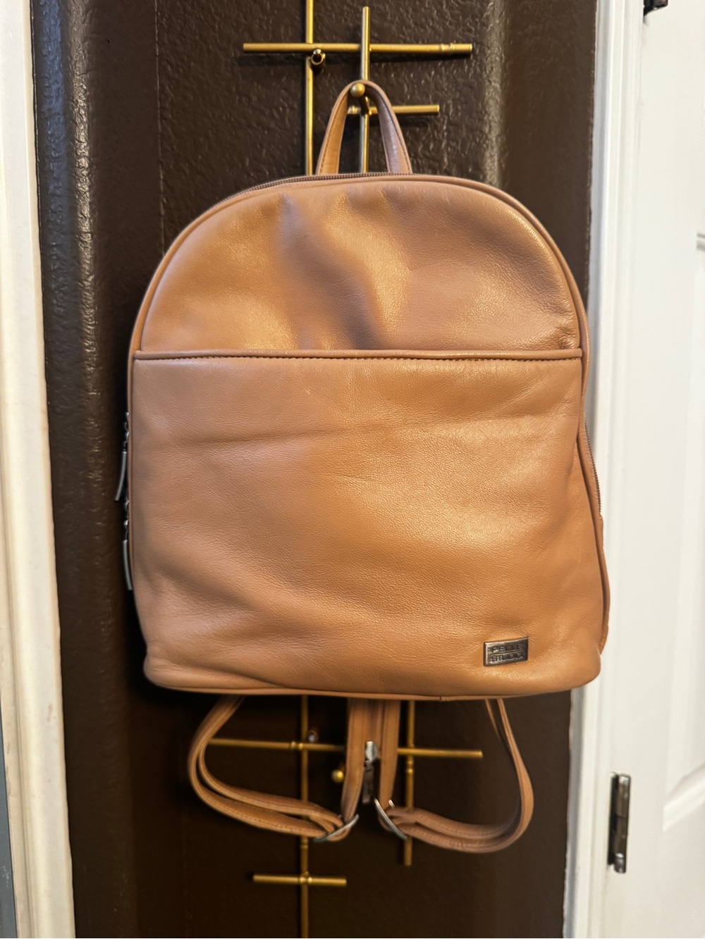Pelle Studio Camel/Tan Leather Backpack